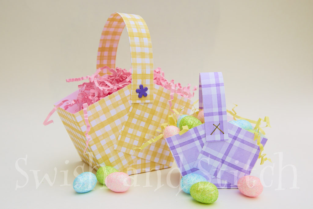 easter basket with foam eggs