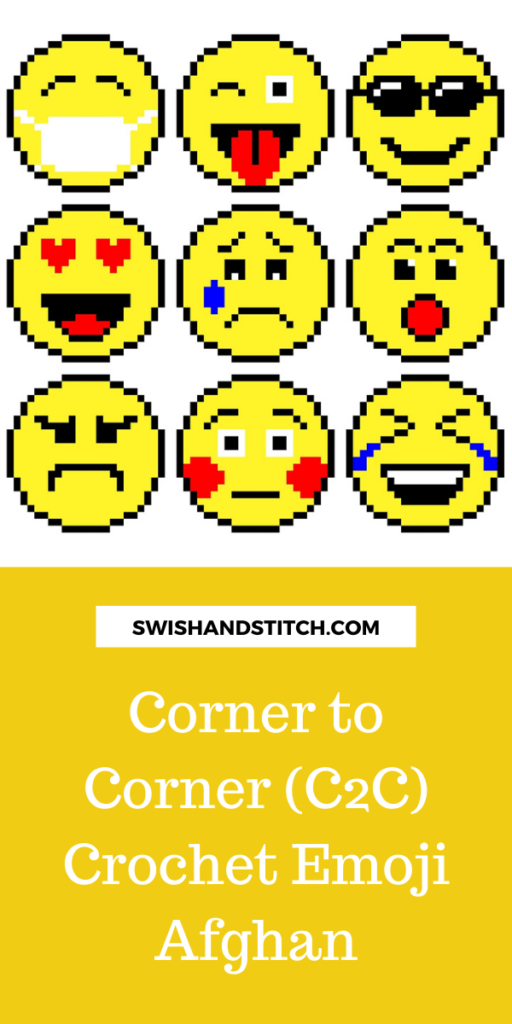 Corner to Corner C2C Emoji Afghan Pinterest