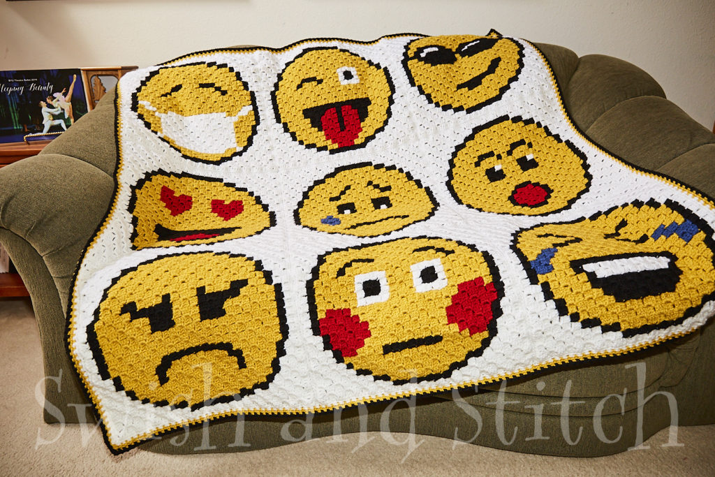 C2C Crochet Emoji Afghan