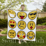 Crochet Emoji Afghan 6 Square