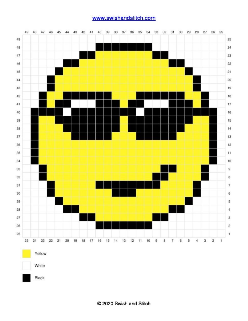 cool emoji pixel graph