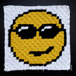 c2c crochet cool sunglasses smirk emoji