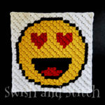 c2c crochet love heart eyes emoji