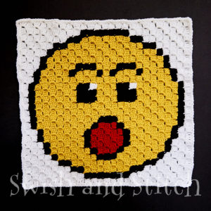 c2c crochet surprised amazed emoji
