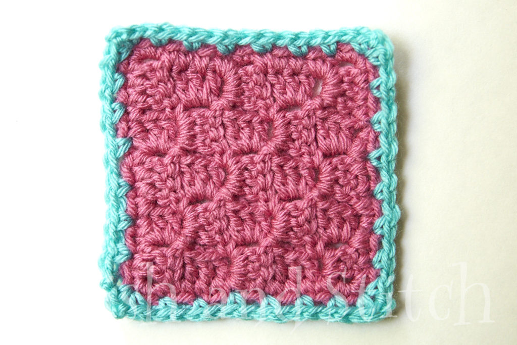 how to crochet moss stitch finished row