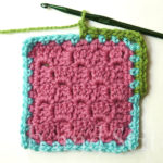 How to crochet moss stitch second row