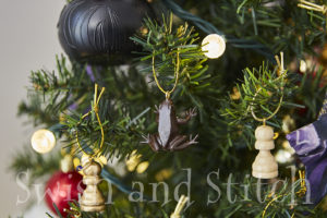 harry potter christmas tree with chocolate frog