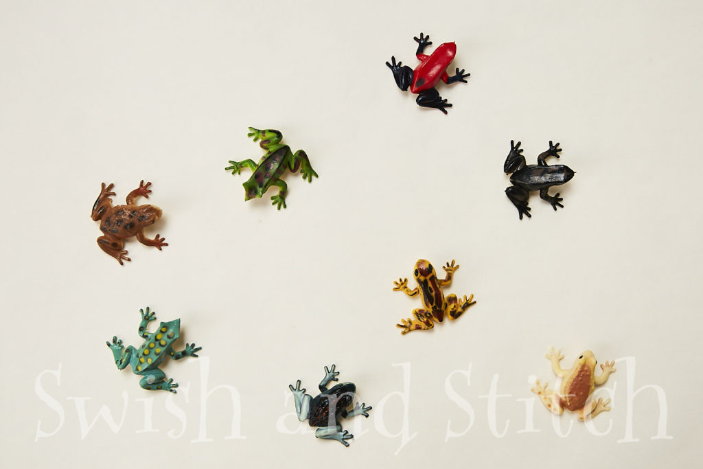plastic frogs