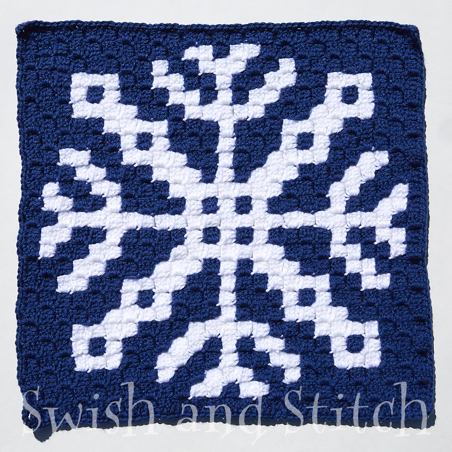 snow queen C2C Crochet Afghan Block
