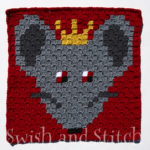 rat king C2C Crochet Afghan Block