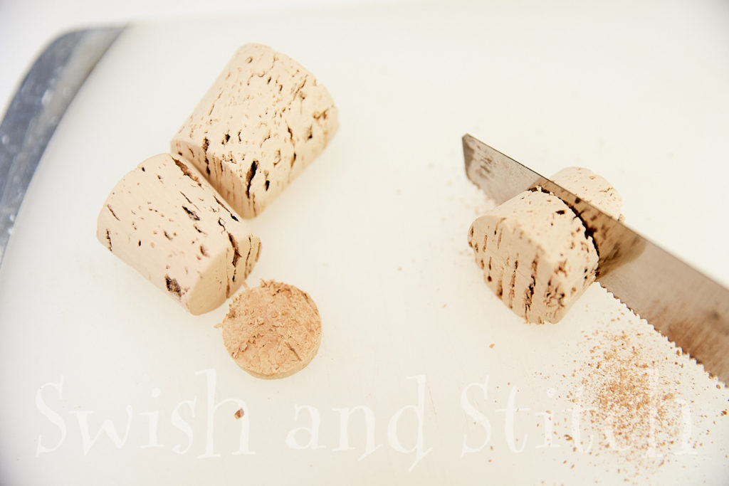 sawing cork
