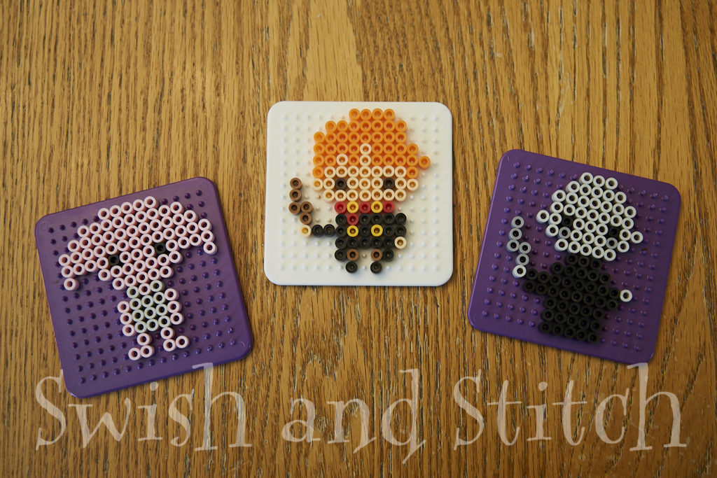 creating Ron Weasley, Dobby, and Voldemort Perler bead ornaments
