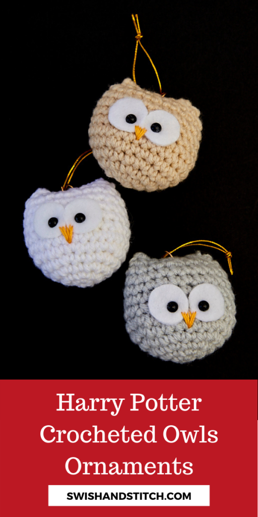 Harry Potter owl ornaments Pinterest image