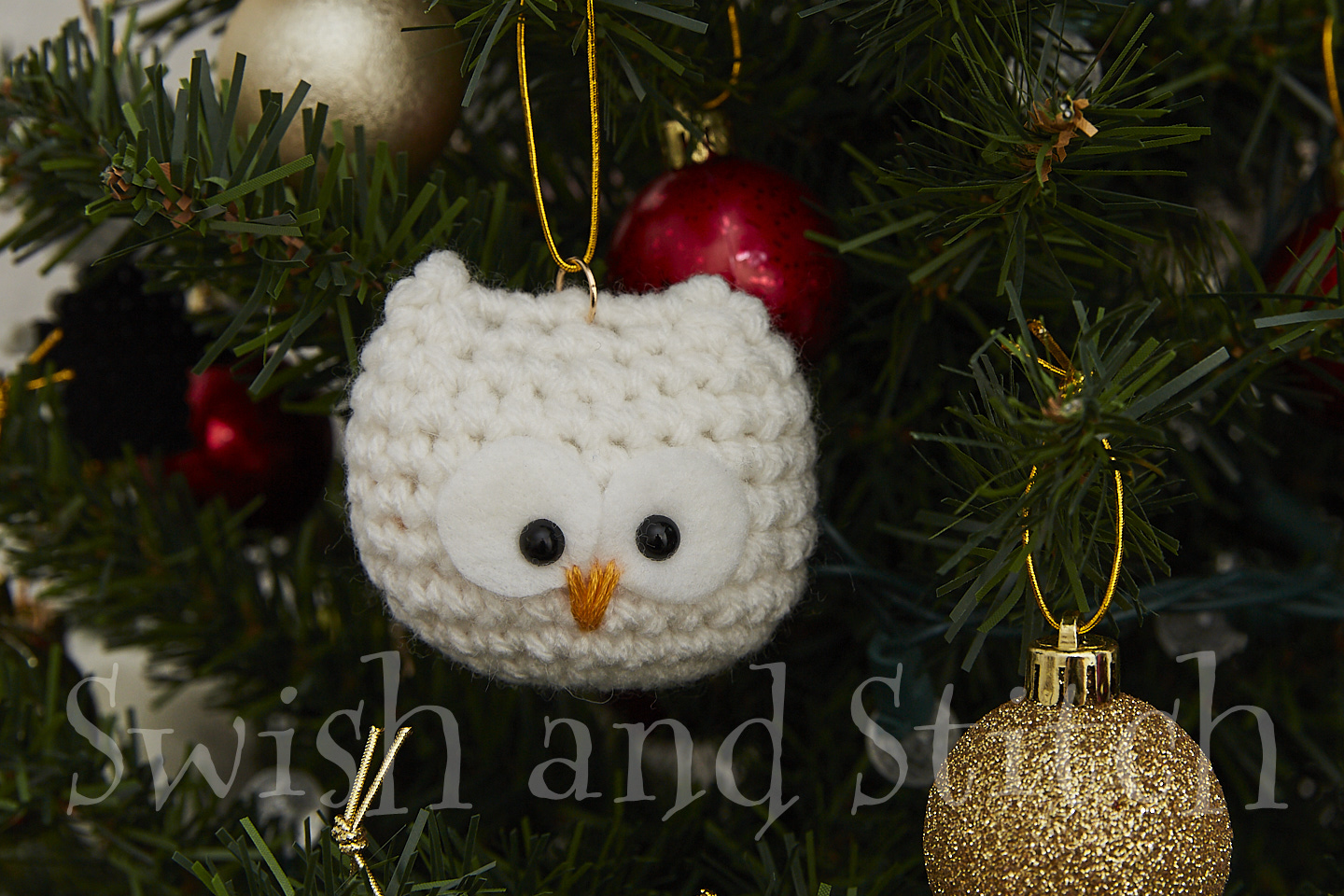 Harry Potter Crocheted Snowy Owl Christmas Ornaments - Swish and Stitch