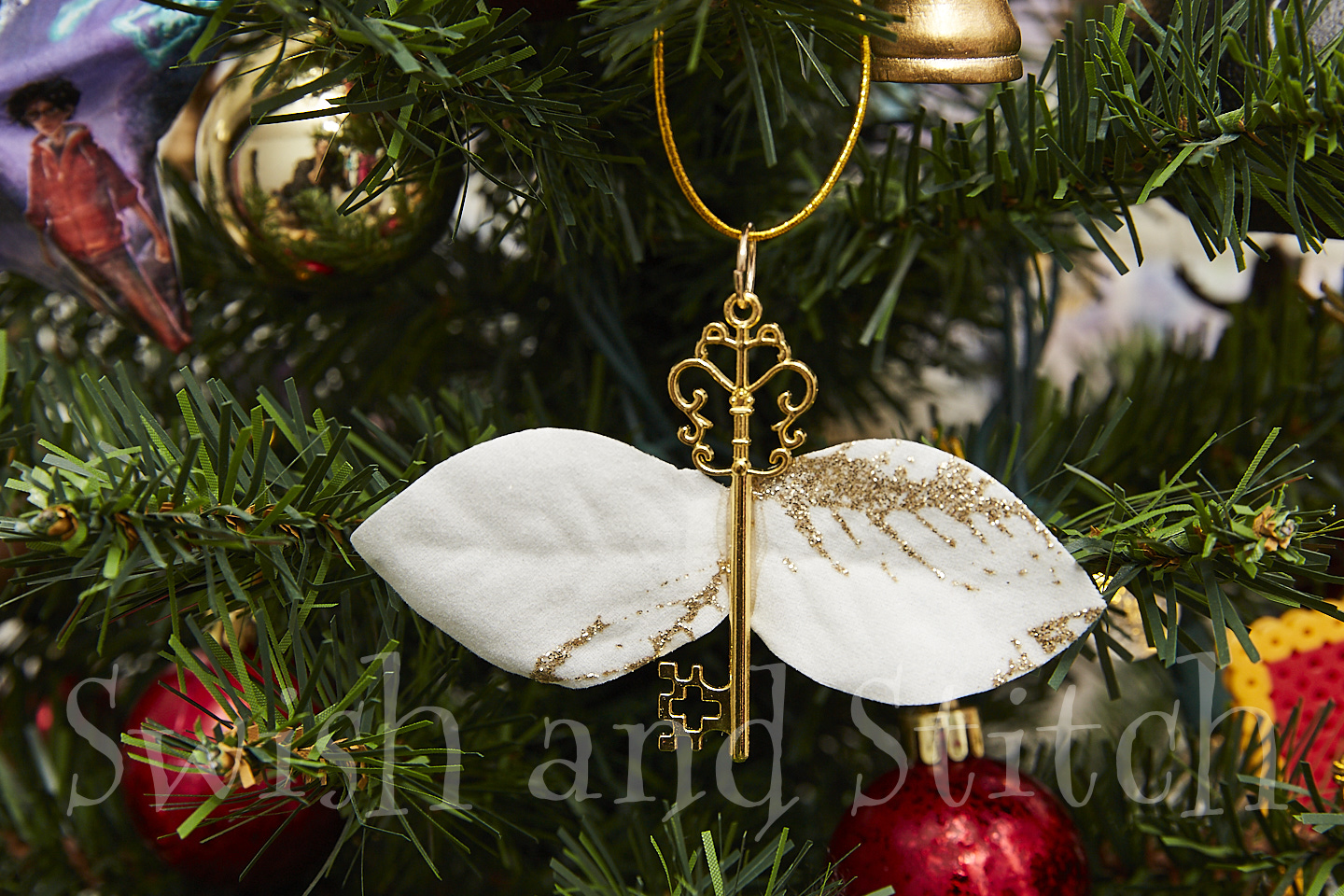 Flying Key Ornament Inspired by Harry Potter With Howler Envelope