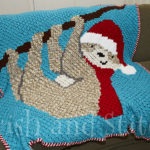 Repeat Crafter Me C2C Crochet Christmas Sloth Afghan