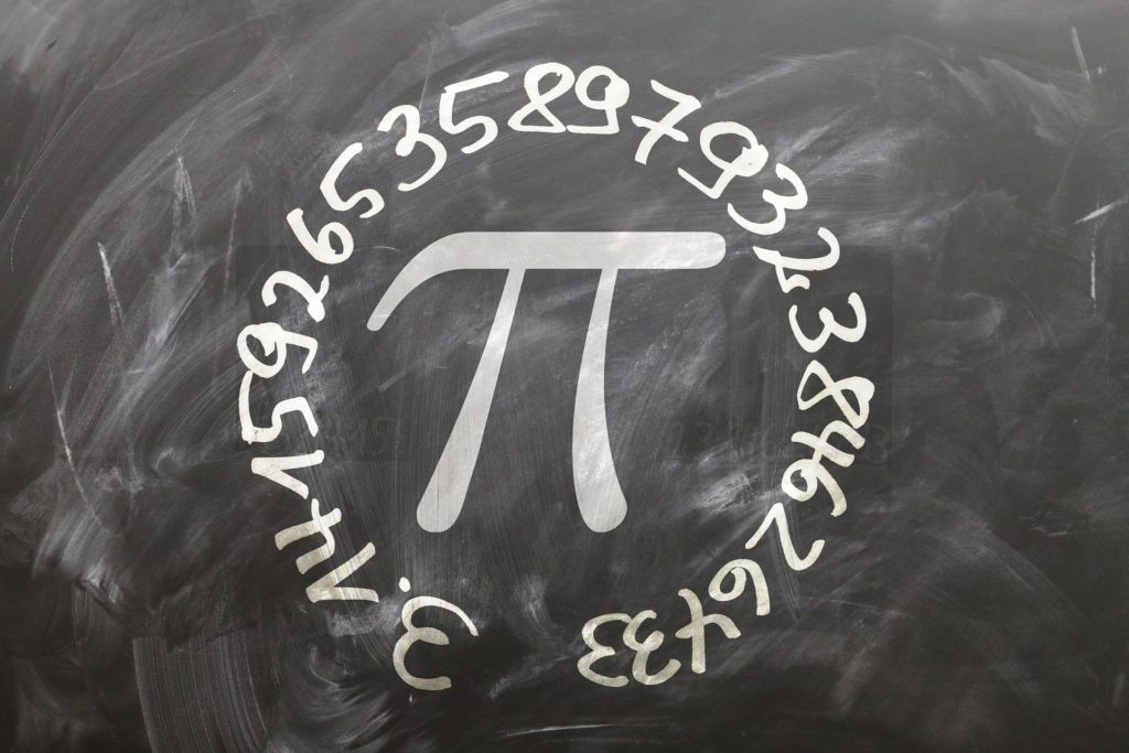 Blackboard image of pi - free image no attribution required