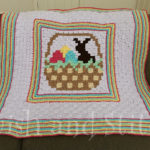 finished crochet easter basket afghan