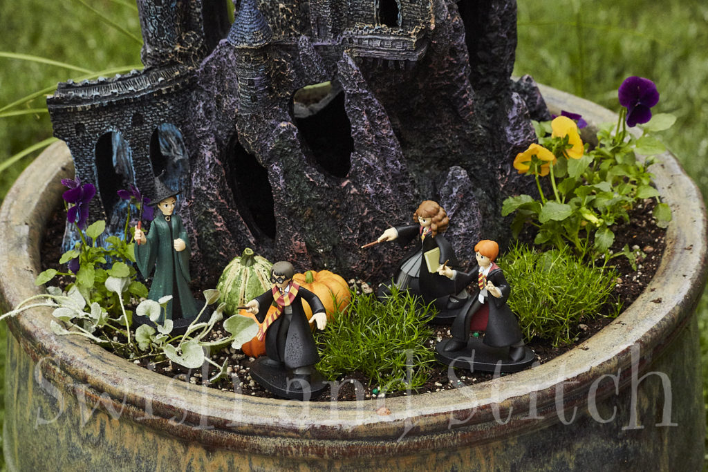 Harry Potter Hogwarts Castle fairy garden horizontal photo