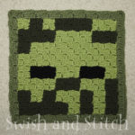 Minecraft C2C Crochet Afghan zombie block