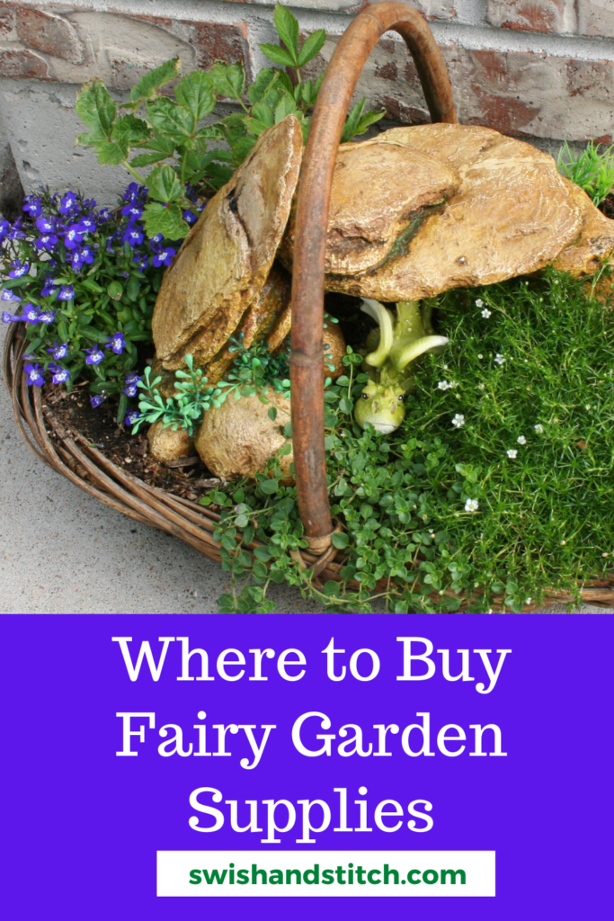 Where to Buy Fairy Garden Supplies - Pinterest Image 