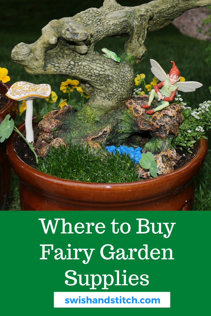 Where to Buy Fairy Garden Supplies - Pinterest Image 