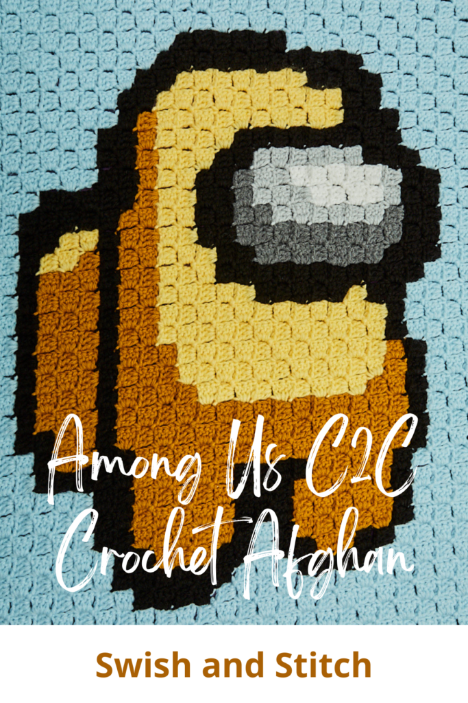 Among Us C2C Crochet Afghan - Pinterest Image