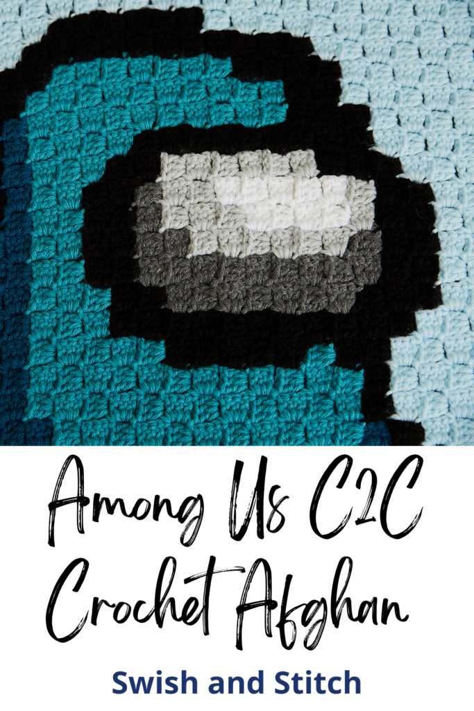 Among Us C2C Crochet Afghan - Pinterest Image 