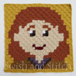 Molly Weasley c2c crochet block