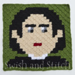 Severus Snape C2C crochet block