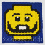 lego brick minifigure emoji faces c2c crochet block beard dad man