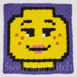 lego brick minifigure emoji faces c2c crochet girl daughter
