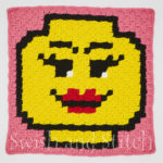 lego brick minifigure emoji faces c2c crochet block mom lady woman