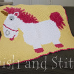 Despicable Me Fluffy Unicorn C2C Crochet Afghan 2