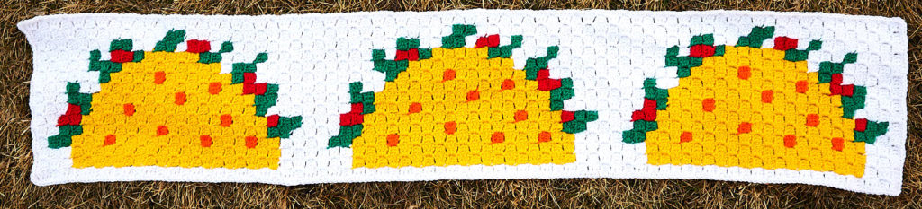 tacos c2c crochet panel