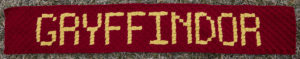 Harry Potter Gryffindors C2C Crochet Afghan - Gryffindor top border