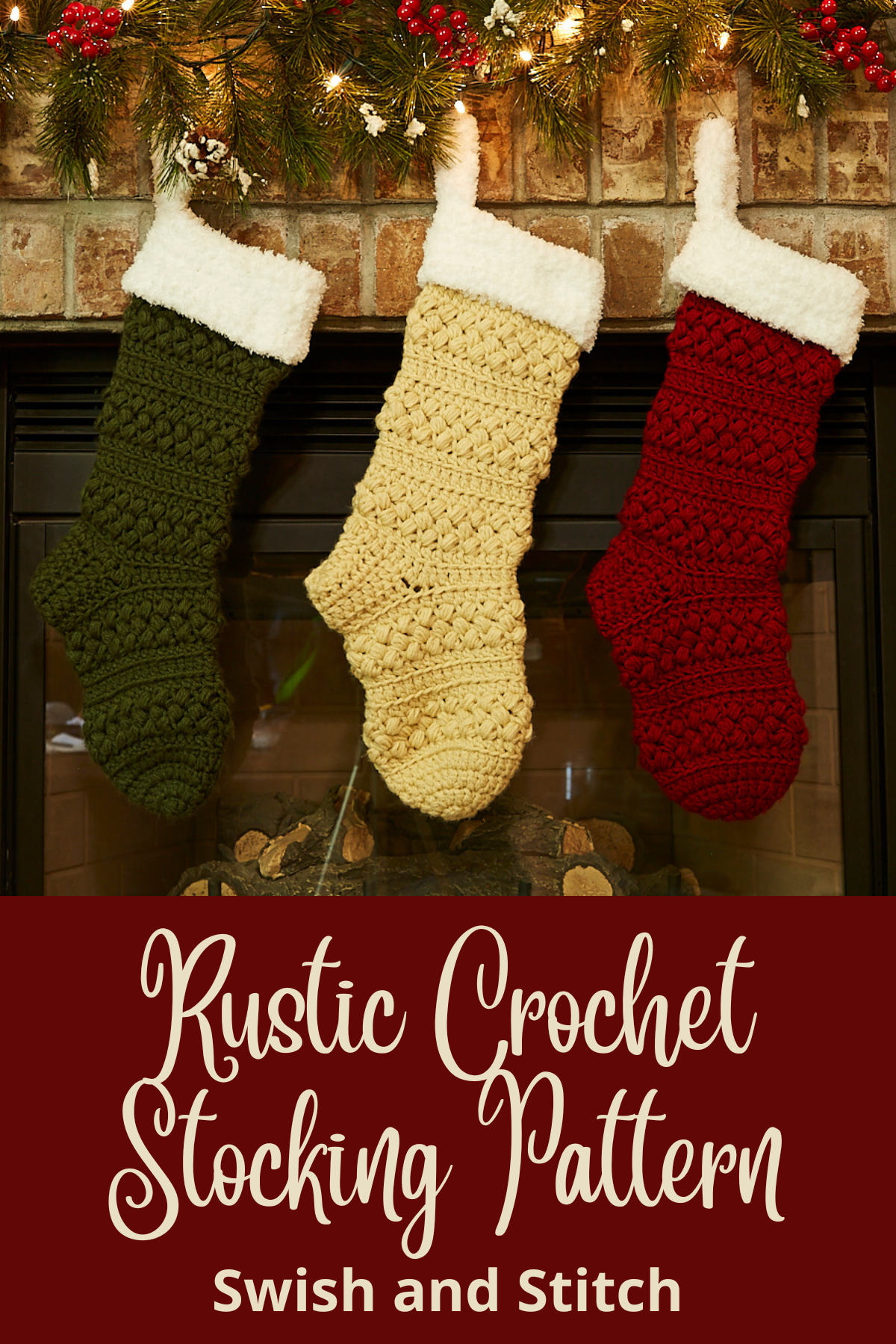 Vail Crochet Christmas Stocking Pattern - Pinterest pin