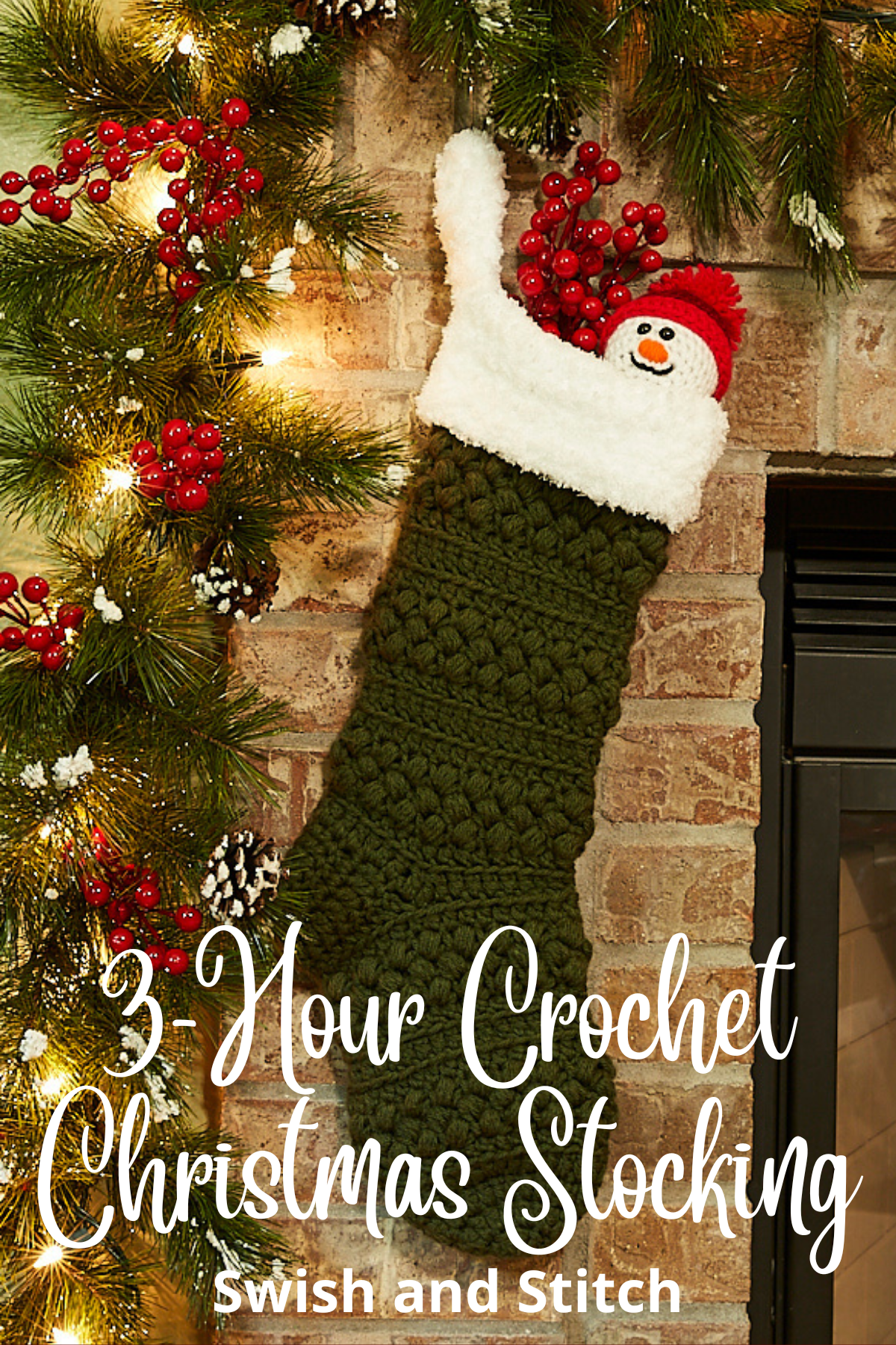 Vail Crochet Christmas Stocking Pattern - Pinterest pin