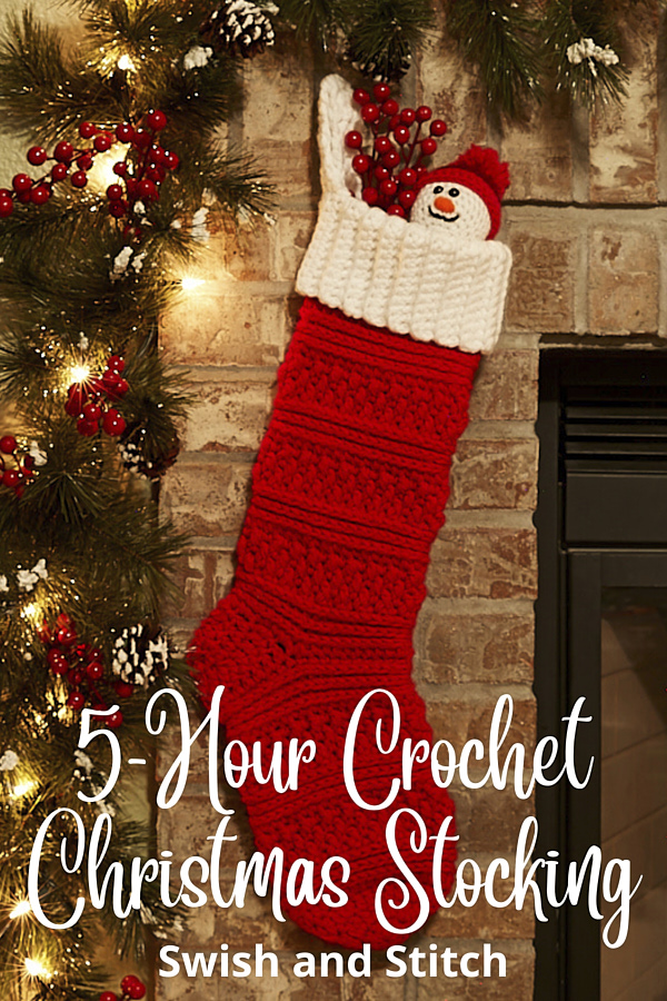 Aspen Crochet Christmas Stocking Pinterest Image