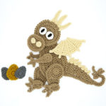 Harry Potter Hogwarts magical world crochet dragon applique
