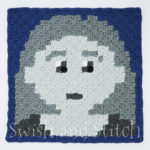 Harry Potter Hogwarts House Ghosts C2C Crochet Pattern - Grey Lady Helena Ravenclaw