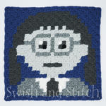 Harry Potter Hogwarts House Ghosts C2C Crochet Pattern - Moaning Myrtle
