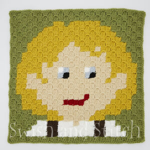 Peregrine Took (Pippin) C2C crochet block
