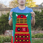 Doctor Who C2C Crochet Afghan - Dalek block