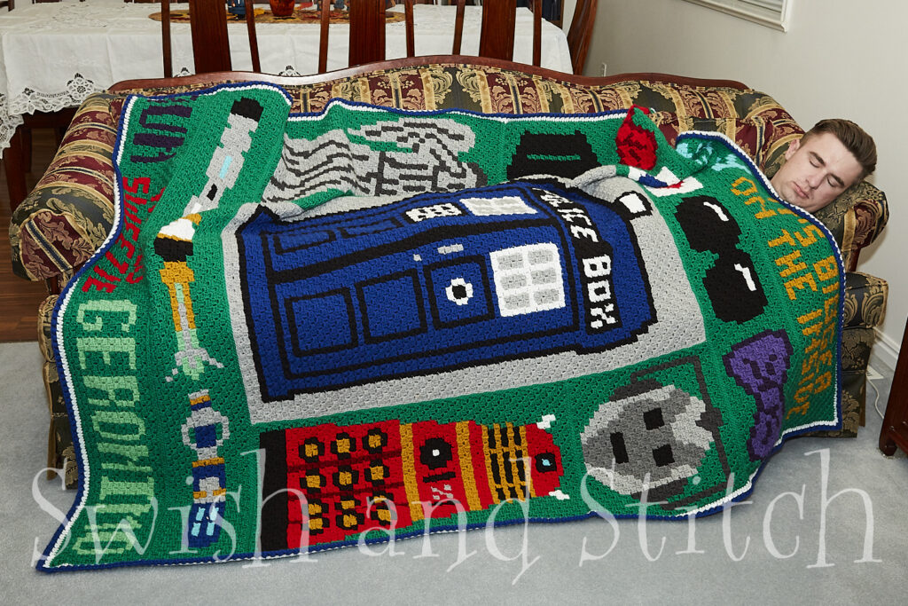 Doctor Who C2C Crochet Afghan