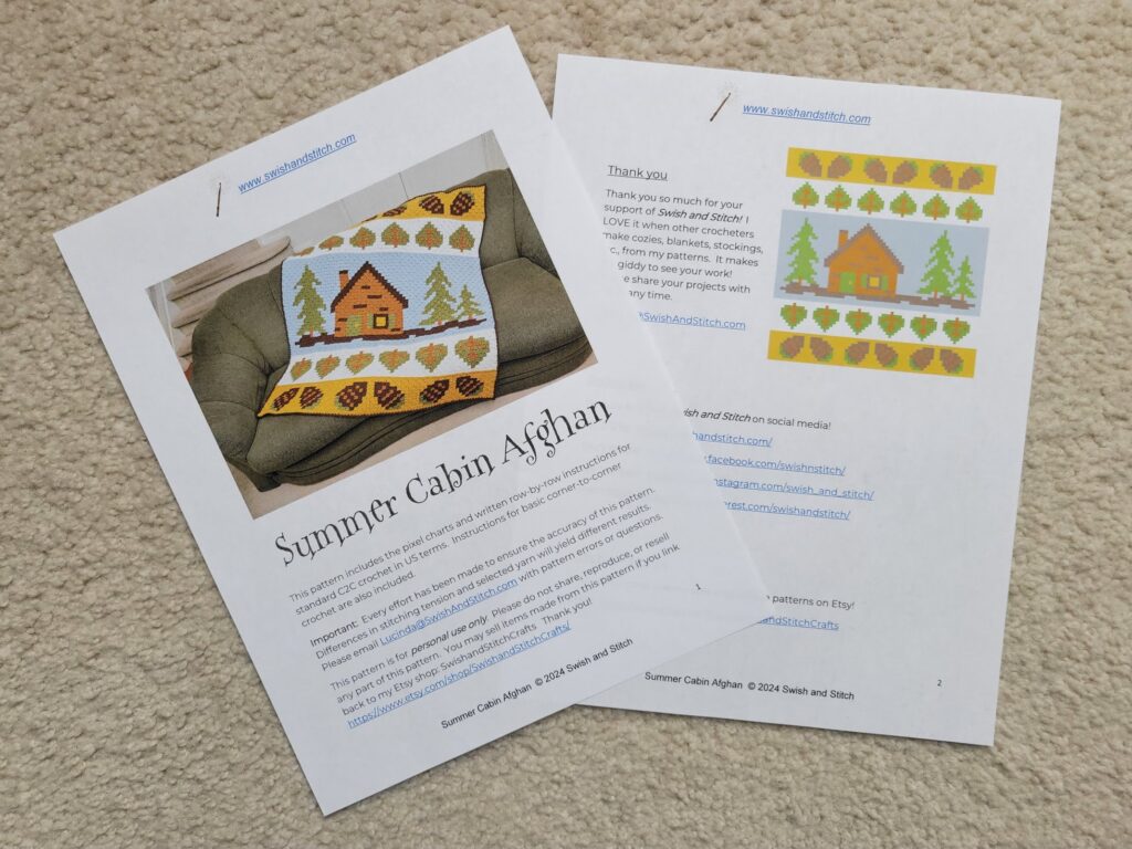 Summer Cabin Afghan basic instructions