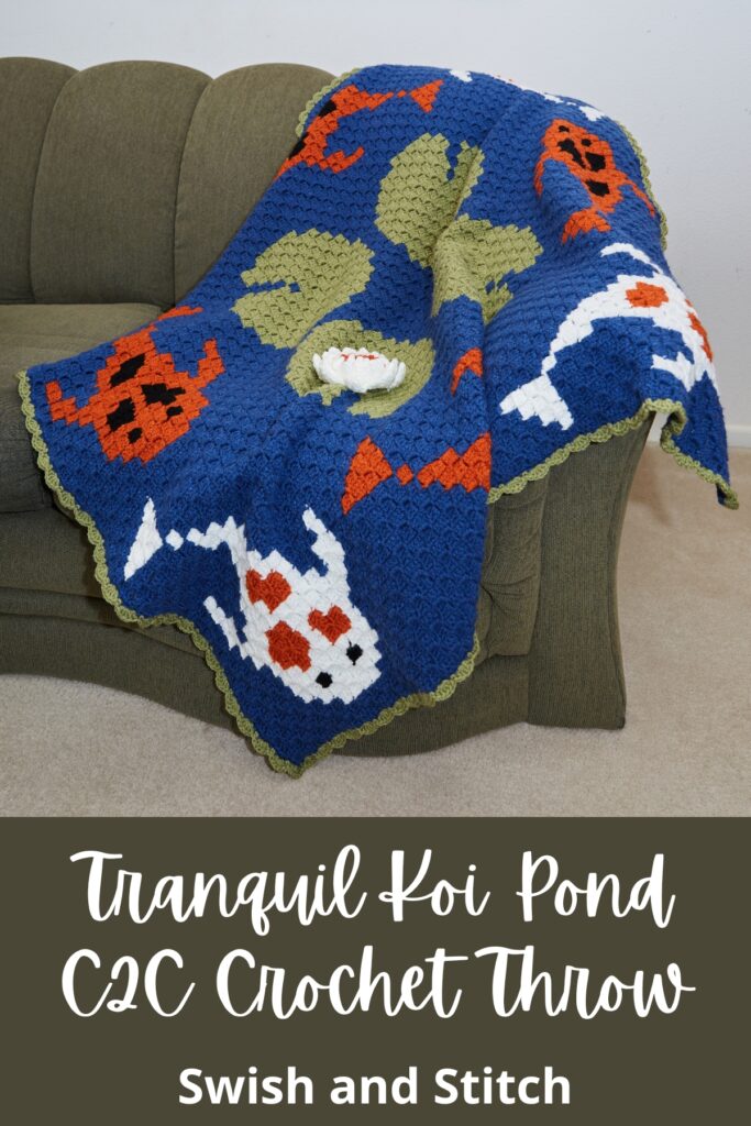 Tranquil Koi Pond C2C Croceht Throw Afghan Pinterest image