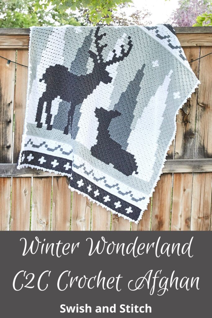 Winter Wonderland C2C Crochet Afghan - Pinterest Image