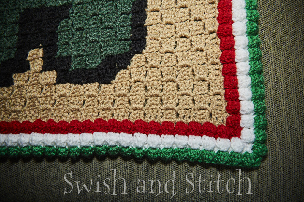 Among Us Crewmates Afghan bobble border