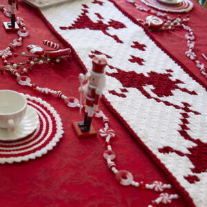 Nutcracker Silhouette C2C Crochet Table Runner